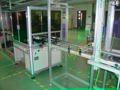 全自動落地式進料出料點膠機（擦板機）