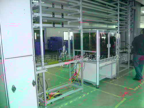 全自動落地式進料出料點膠機（擦板機）